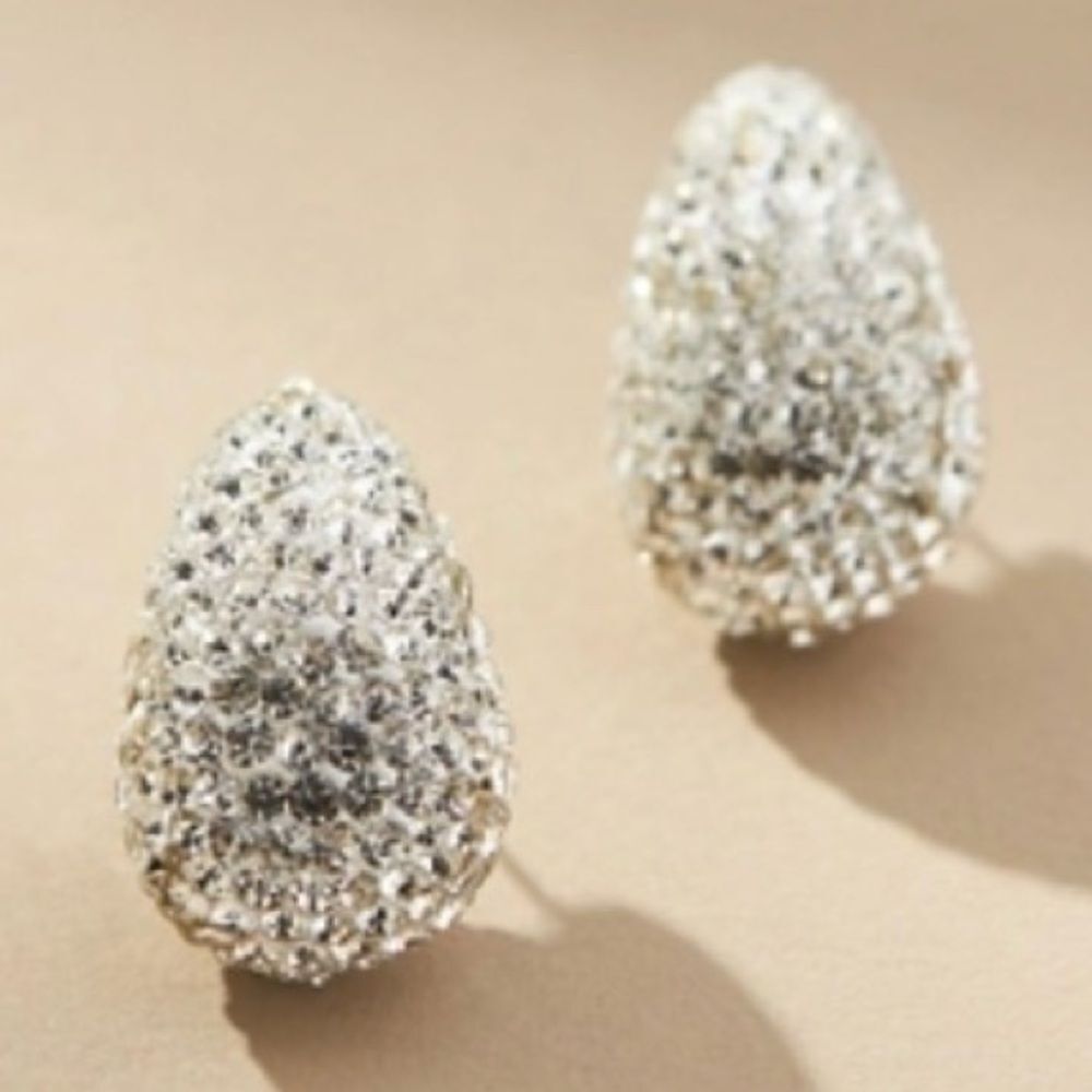 Anthropologie | Petra Drop Earrings: Pavé Edition in Silver
